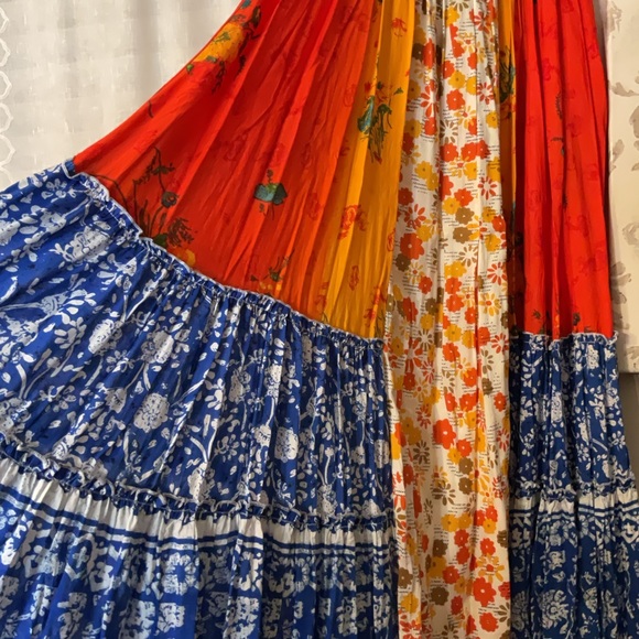 Free People Orange, Blue & Cream Sundress - Picture 6 of 6